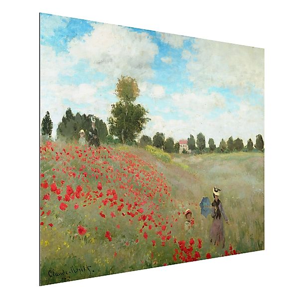 Alu-Dibond Bild Kunstdruck - Querformat 4:3 Claude Monet - Mohnfeld bei Arg günstig online kaufen
