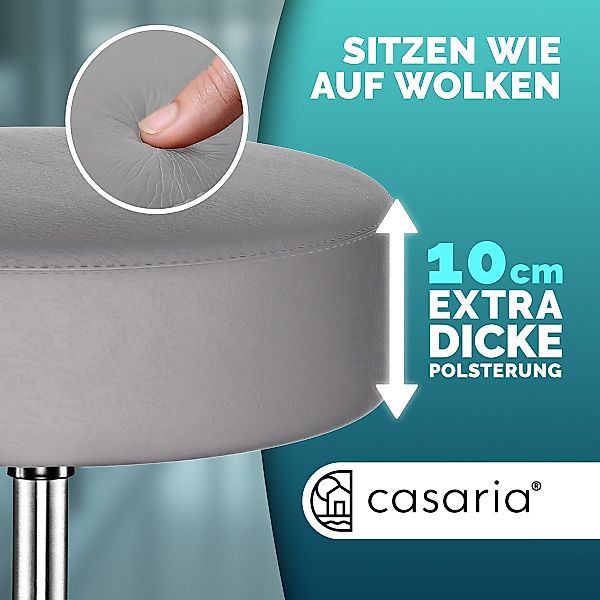 Casaria Drehhocker, Höhenverstellbar 10cm Polsterung 46-60cm günstig online kaufen