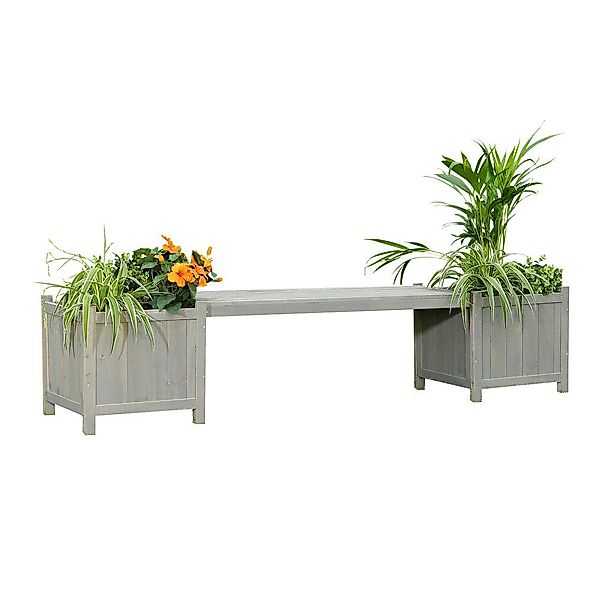 Mucola Gartenbank Gartenbank mit 2 Blumenkästen günstig online kaufen
