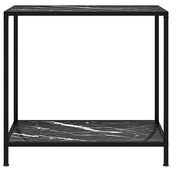 vidaXL Konsolentisch Schwarz 80x35x75 cm Hartglas Modell 2 günstig online kaufen