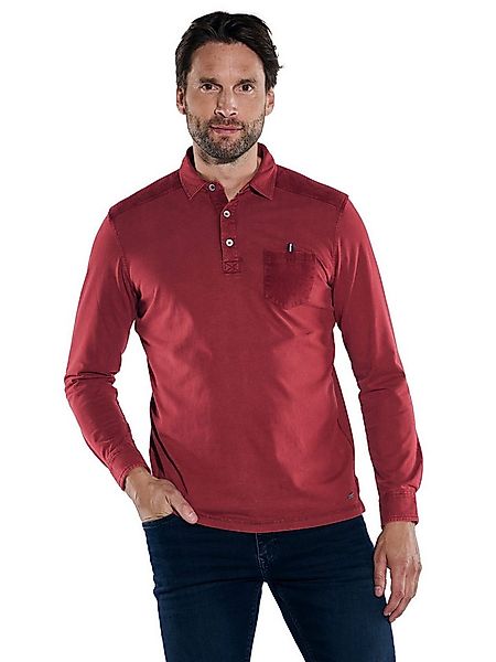 Engbers Langarm-Poloshirt Herren Polo-Shirt regular, Rot günstig online kaufen