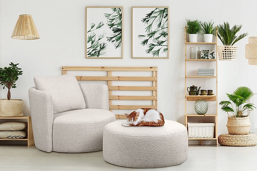 KONSIMO® Drehsessel Loungesessel RAGGI, mit 360° günstig online kaufen