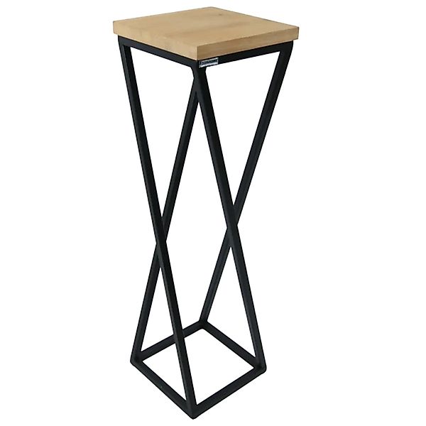 holz4home Dekoständer aus Eiche Gedrehte Streben Variante in Hellgrau Geölt günstig online kaufen