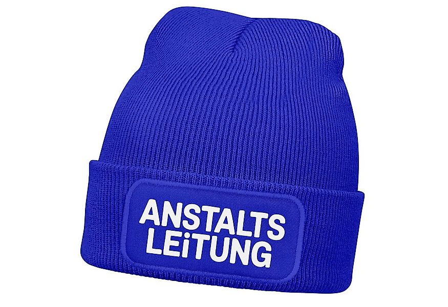 MoonWorks Strickmütze Damen Beanie Patch Bedruckt Lustig Anstaltsleitung St günstig online kaufen
