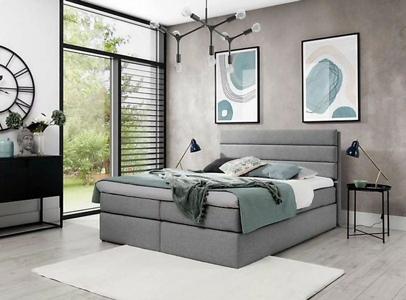 JVmoebel Bett, Weiß Bett Boxspringbett 180x200 Schlafzimmer Design Doppel H günstig online kaufen