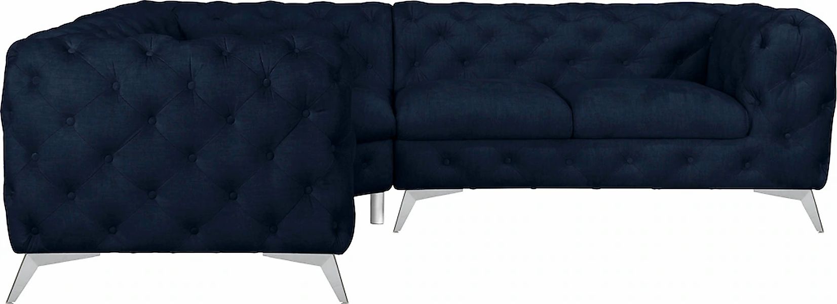 Home affaire Chesterfield-Sofa "Ecksofa GLYNIS L-Form mit Wellenunterfederu günstig online kaufen
