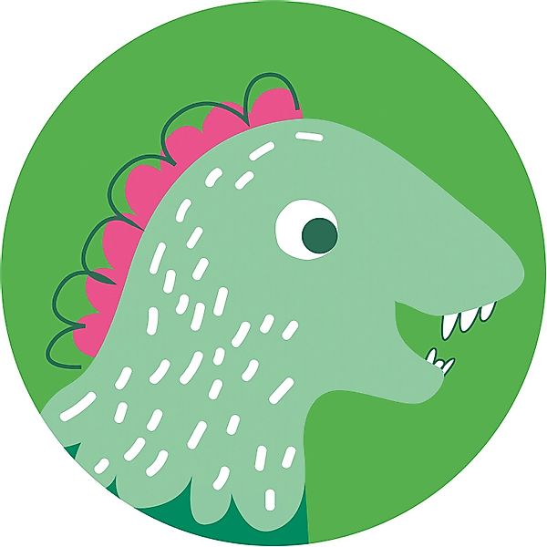 Komar Vliesfototapete Dot Little DinoTyranno selbstklebend Ø 125 cm günstig online kaufen