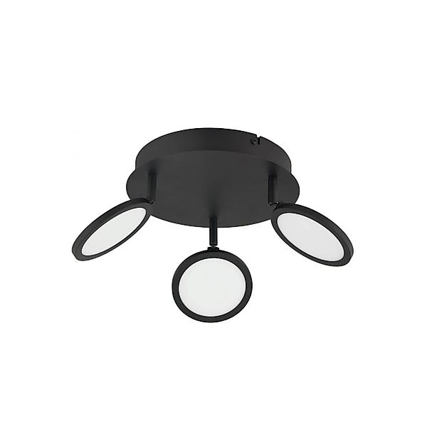 Lindby LED Deckenleuchte Manel 10013034 Dimmbar Modern in Schwarz aus Metal günstig online kaufen