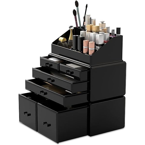 LuxusKollektion Badaccessoire-Set Makeup Organizer XL Schwarz günstig online kaufen