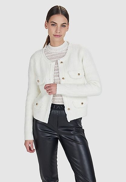 MARC AUREL Strickjacke mit Fransendetails günstig online kaufen