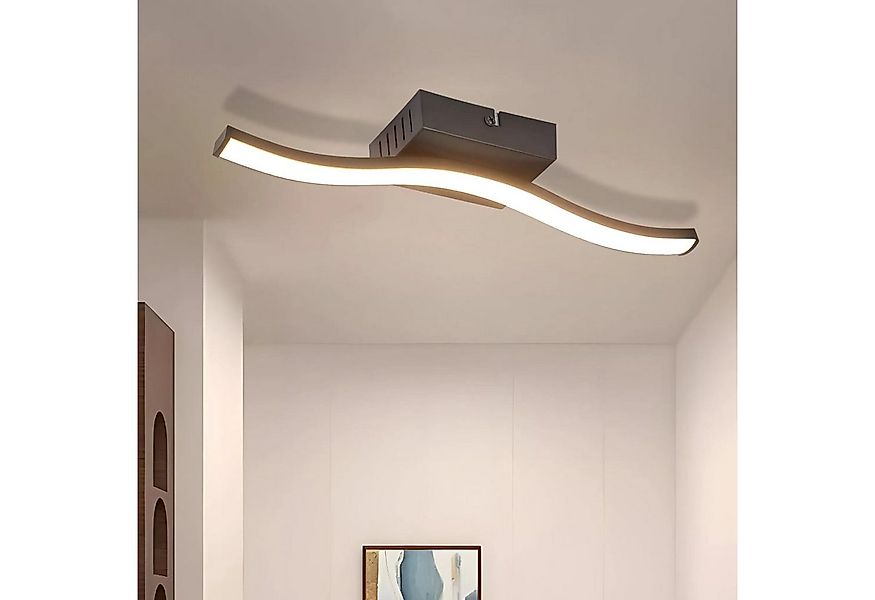 Nettlife LED Deckenleuchte Flur Schwarz Modern 6W Deckenseinbauleuchte 3000 günstig online kaufen