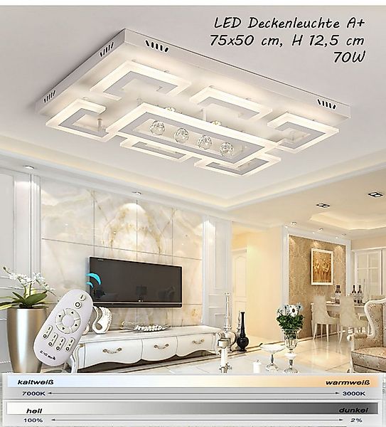 Eurohandisplay LED Deckenleuchte LED Deckenleuchte Kristall Lichtfarbe eins günstig online kaufen