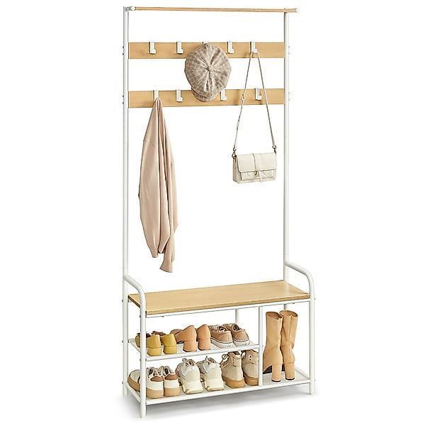 VASAGLE Garderobenständer Garderobe, mit Schuhregal, 85 günstig online kaufen