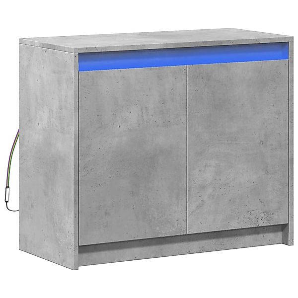 vidaXL LED-Sideboard Betongrau 72x34x61 cm Holzwerkstoff 852176 günstig online kaufen