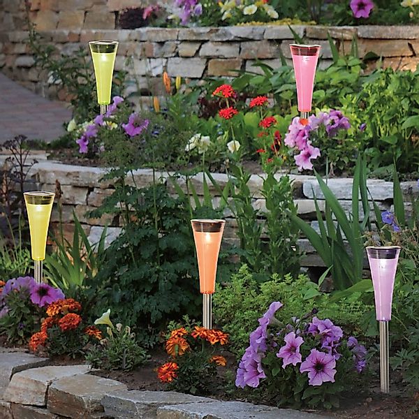 Colorato - bunte LED-Solar-Erdspieße im 5er-Set günstig online kaufen