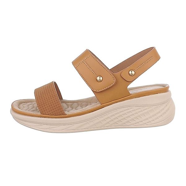 Ital-Design Damen Freizeit Plateausandaletten Keilabsatz/Wedge Keilsandalet günstig online kaufen