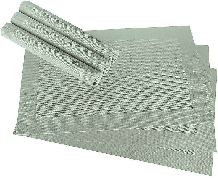 matches21 HOME & HOBBY Platzset Tischset BORDA 6er Grün Pastellgrün Tischun günstig online kaufen