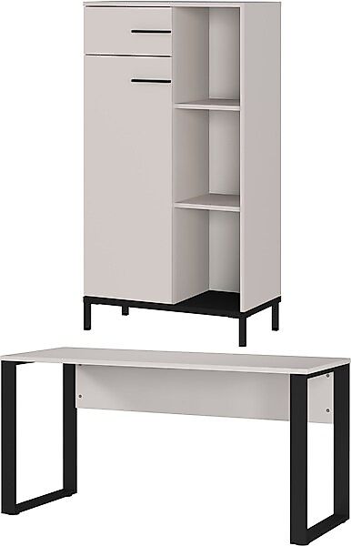 GERMANIA Büromöbel-Set "GW-Rovigo", (2 tlg.), Schreibtisch mit Knieblende, günstig online kaufen