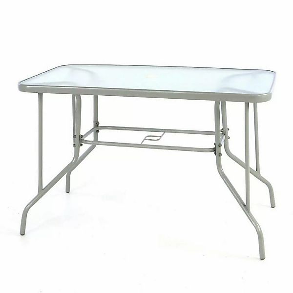 VCM Bistrotisch silber Metall B/H/L: ca. 60x72x110 cm günstig online kaufen