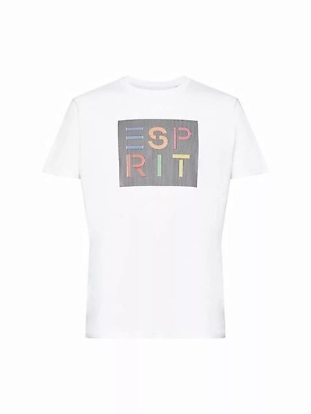 Esprit T-Shirt T-Shirt mit Logo-Applikation, Bio-Baumwolle (1-tlg) günstig online kaufen