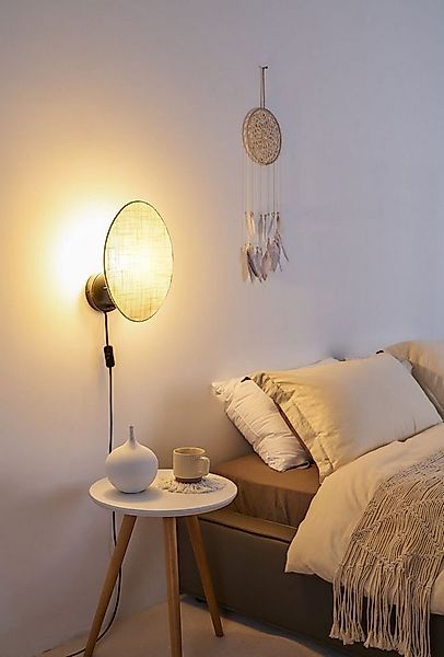 Pauleen Wandleuchte Boho Dream max20W Schwarz/Beige 230V Metall/Stoff, ohne günstig online kaufen