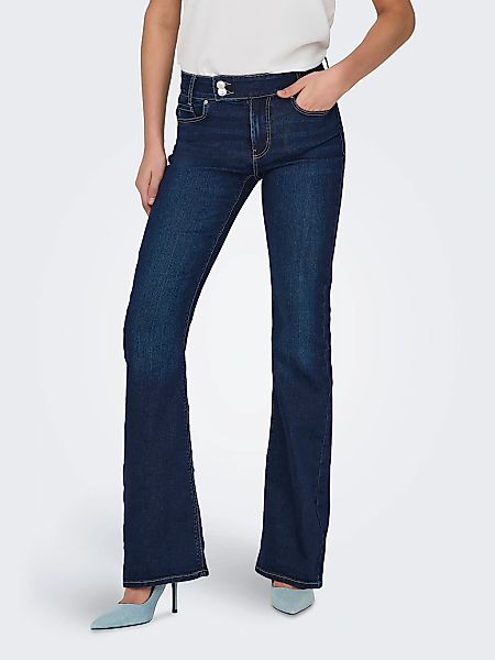 ONLY Bootcut-Jeans "ONLPAOLA HW FLARED BJ143 JNS DNM" mit doppeltem Knopfve günstig online kaufen