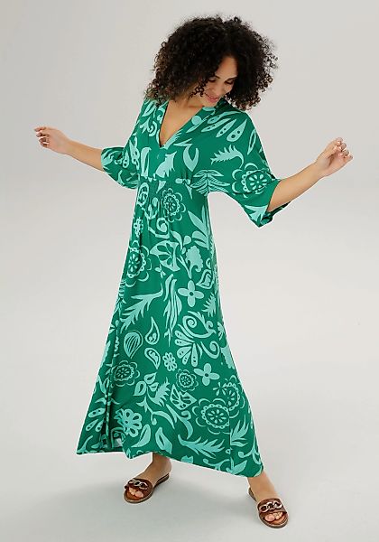 Aniston SELECTED Maxikleid, mit weiten, 3/4-langen Ärmeln günstig online kaufen