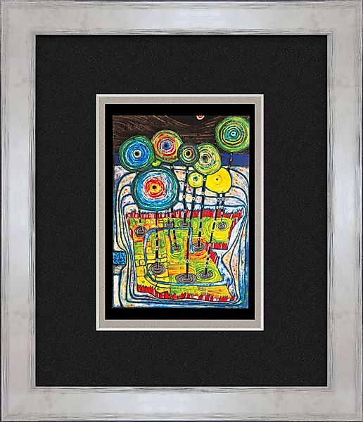 artissimo Bild mit Rahmen Hundertwasser / günstig online kaufen