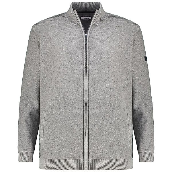 s.Oliver Strickjacke aus Baumwolle Farbe grau Größe: 3XL günstig online kaufen