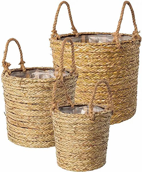 Creativ home Aufbewahrungskorb »Korb mit Henkel« mit Folieneinsatz günstig online kaufen