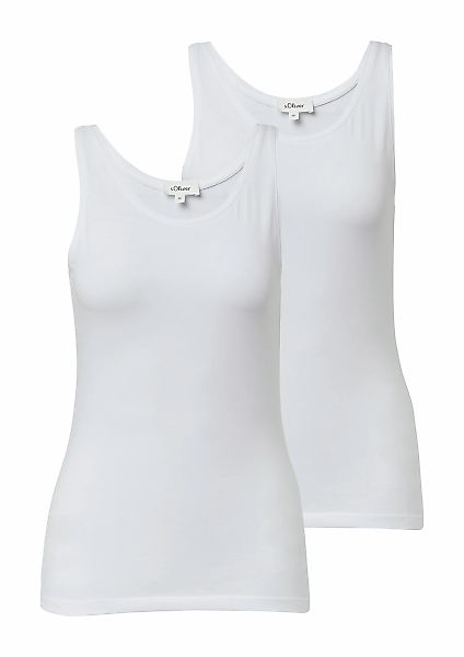 s.Oliver Tanktop, 2 Stk. 2-er Pack, Sommertop, mit Stretch günstig online kaufen