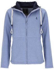 Leitfeuer Kapuzensweatjacke Damen Kapuzenjacke in Melange-Optik günstig online kaufen