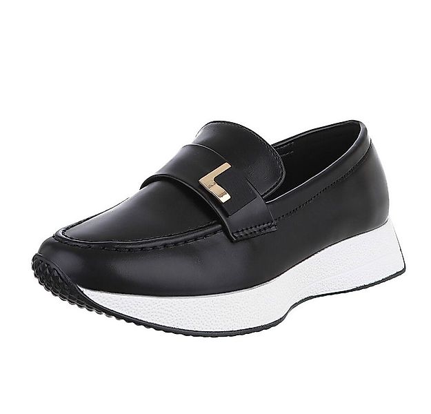 Ital-Design Elegante Loafers aus hochwertigem Material für Damen Slipper (8 günstig online kaufen