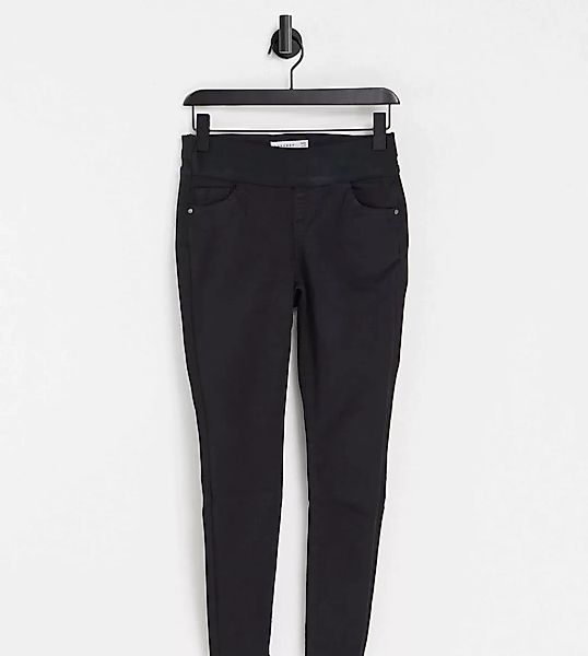 Topshop Maternity – Jamie – Enge Jeans mit Unterbauchbund in Schwarz günstig online kaufen