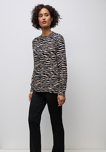 STREET ONE Langarmbluse mit Zebramuster günstig online kaufen