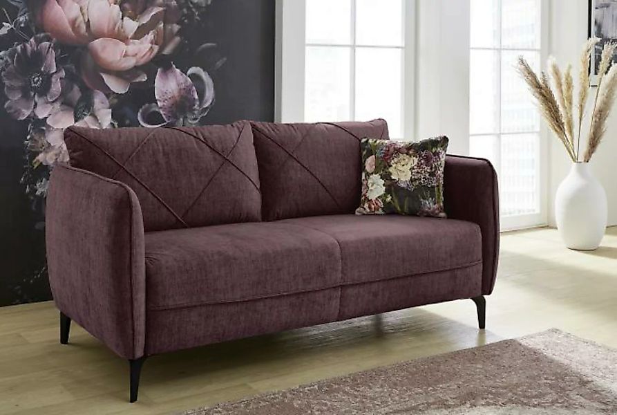 2,5 Sitzer Sofa NOVARA von JOB Aubergine günstig online kaufen