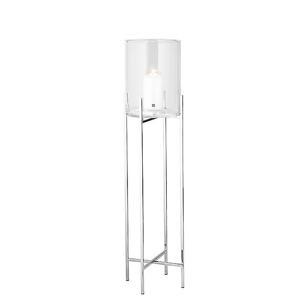 Fink Windlicht "ODEON" Kerzenhalter aus Edelstahl und Glas, Ø ca. 25 cm günstig online kaufen