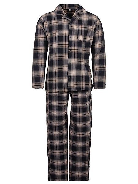 Henry Terre Schlafanzug Pyjama Set Langarm - kariert günstig online kaufen