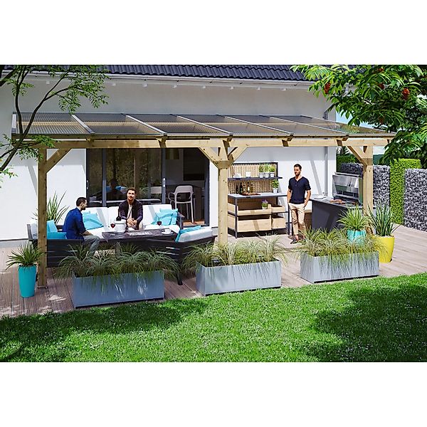 Skan Holz Terrassenüberdachung Andria 648 cm x 250 cm günstig online kaufen