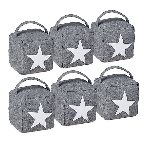relaxdays Türstopper 6 x Türstopper Stern günstig online kaufen