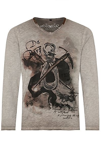 Hangowear Strickpullover Longsleeve Herren - EMILIO - beige, grau günstig online kaufen