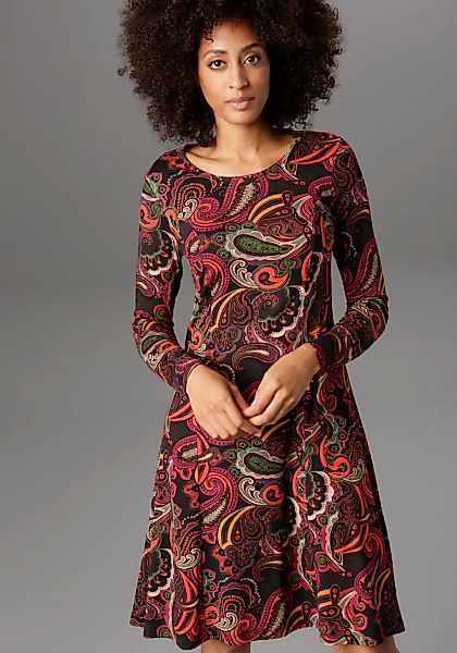 Aniston SELECTED Jerseykleid, Paisley-Druck in satten Farben günstig online kaufen