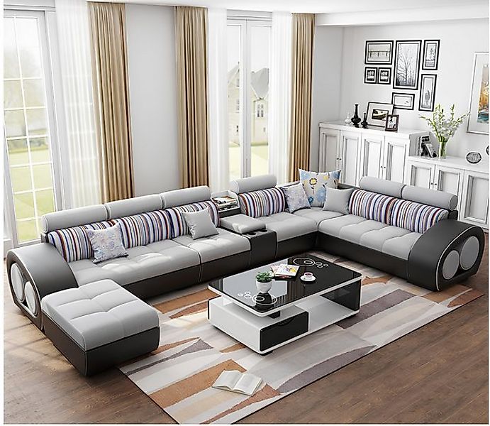 Xlmoebel Ecksofa Designer Sofa Sitzmöbel Eckcouch inklusive Fußbank Polster günstig online kaufen