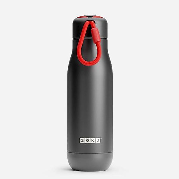 Edelstahl Trinkflasche - auslaufsicher 350ml Black günstig online kaufen