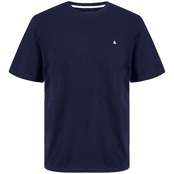 Jack&Jones T-Shirt mit Label-Stickerei Farbe blau Größe: 4XL günstig online kaufen