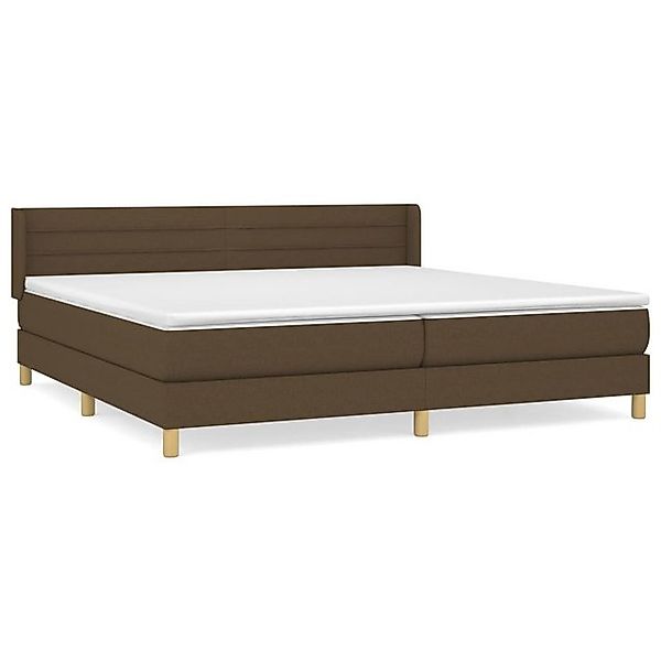 vidaXL Boxspringbett Boxspringbett mit Matratze Dunkelbraun 200x200 cm Stof günstig online kaufen