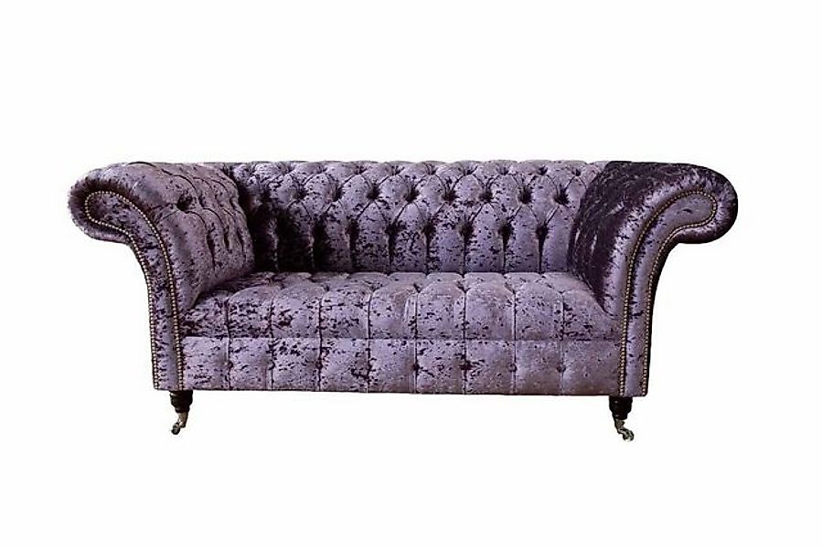 JVmoebel Sofa Sofa 2 Sitzer Sofas Stoff Polster Luxus Chesterfield Lila, Ma günstig online kaufen