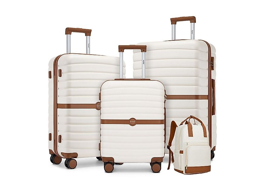 KONO Trolleyset ABS+PC Hartschalen-Trolley (55/66,5/76,5 cm) + Laptop-Rucks günstig online kaufen
