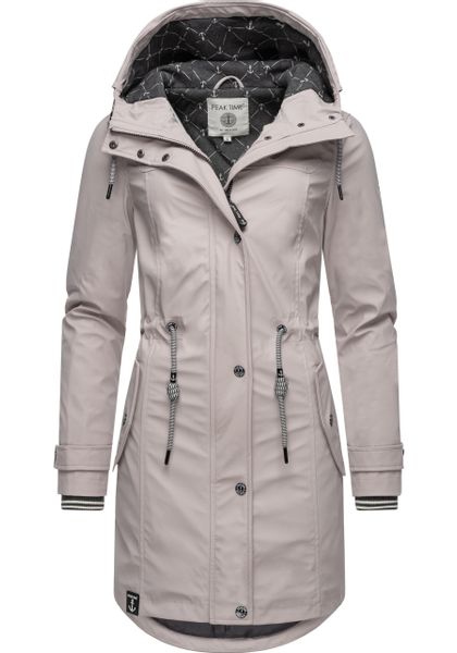 PEAK TIME Regenjacke "L60042" mit Kapuze stylisch taillierter Regenmantel f günstig online kaufen