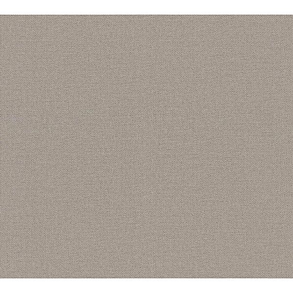 PROFHOME 387442-GU Uni Tapete Textiloptik Matt Braun Taupe Beige-Grau 0,53 günstig online kaufen